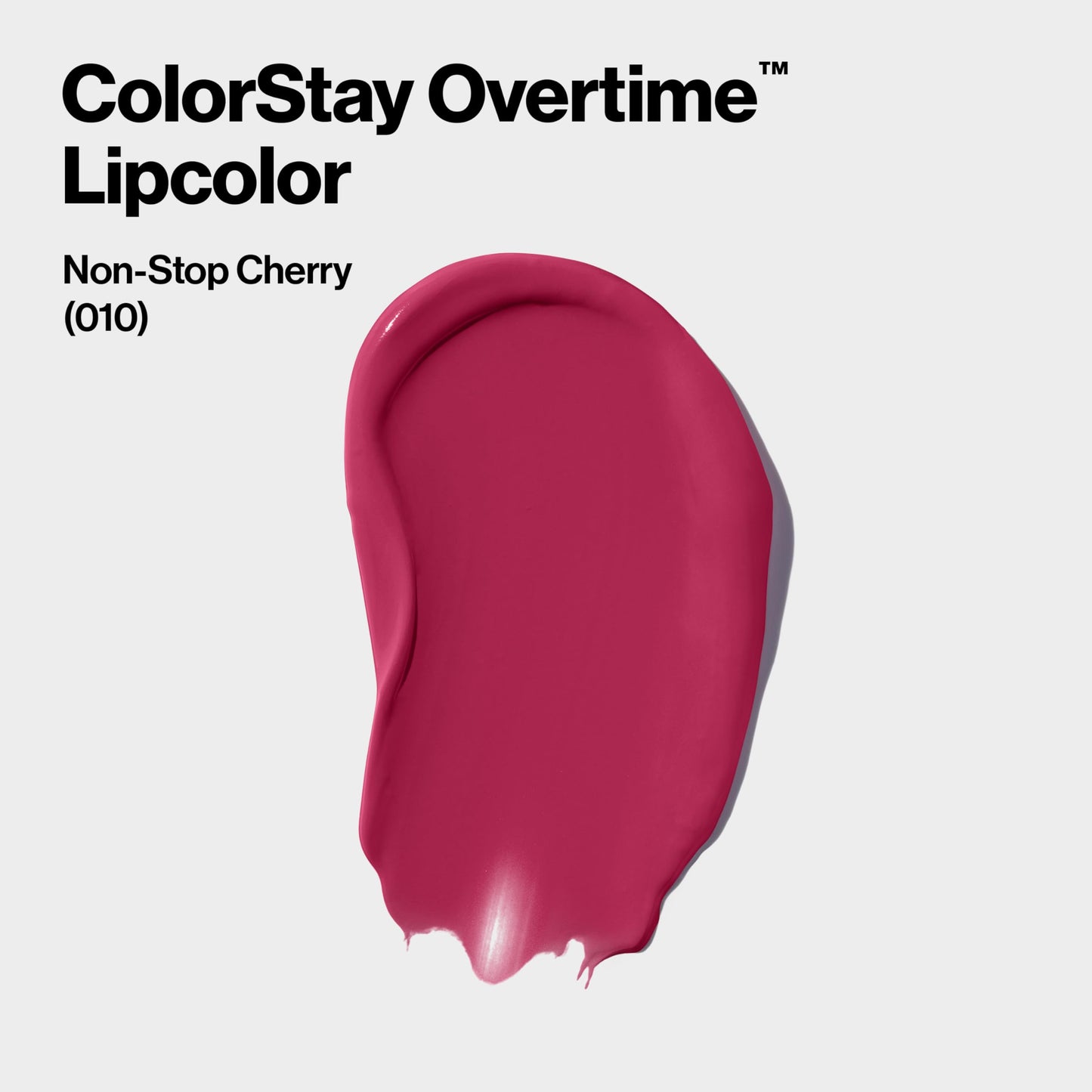 Revlon Liquid Lipstick with Clear Lip Gloss, ColorStay Overtime Lipcolor, Dual Ended with Vitamin E, 010 Non-Stop Cherry, 0.07 Fl Oz