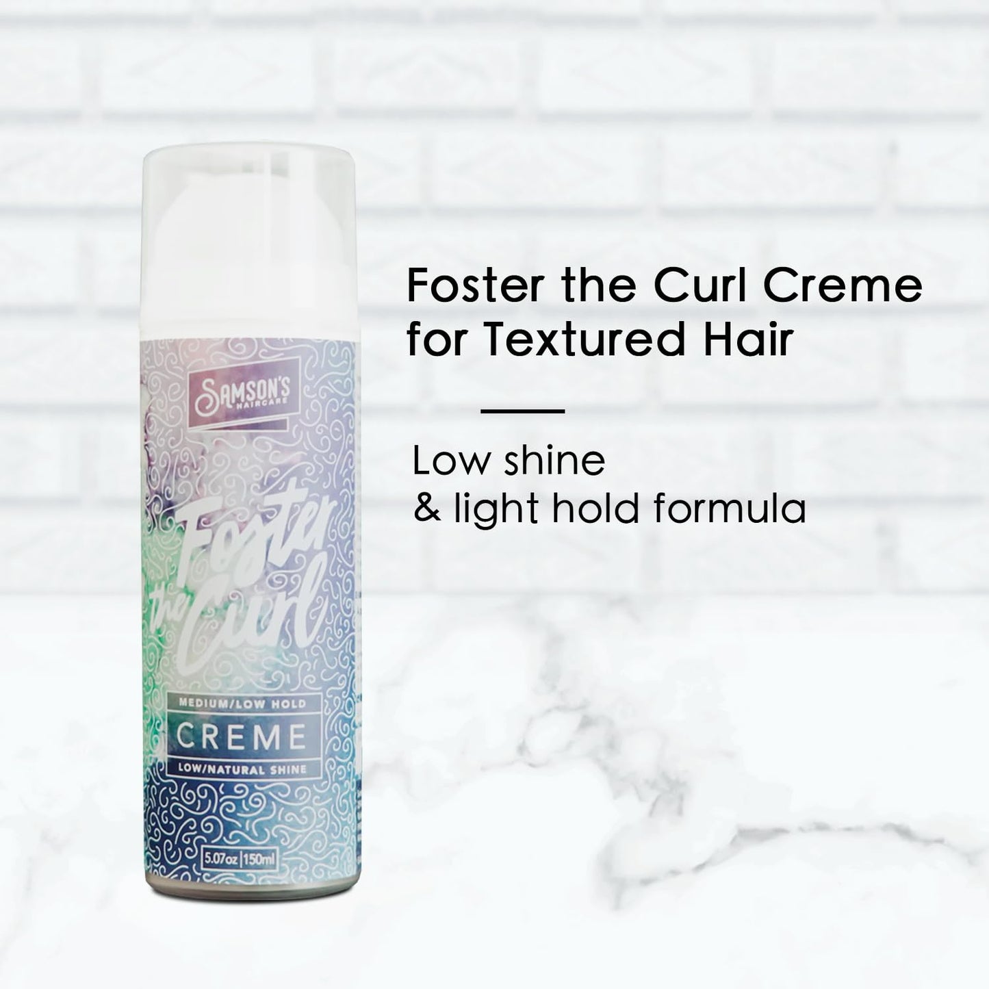 SAMSON'S HAIRCARE Foster the Curl Creme, For Textured Hair, Defines and holds curls all day, Nourishes and Strengthens hair, Protein packed formula