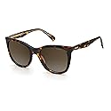 Polaroid Sunglasses Women's PLD 4096/S/X Cat Eye Sunglasses, Havana/Polarized Brown, 52mm,20mm