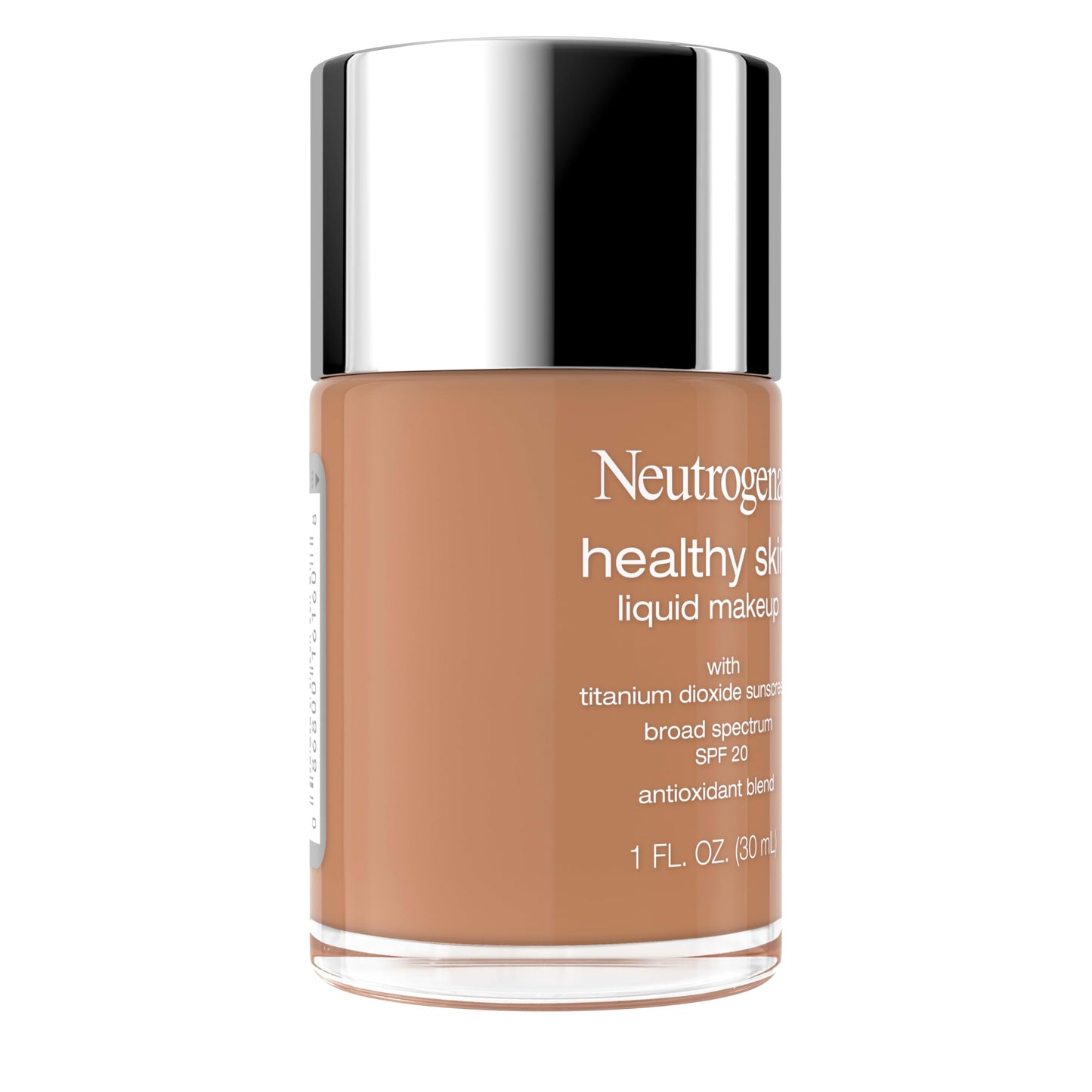 Neutrogena Healthy Skin Liquid Foundation Makeup Broad Spectrum SPF 20 Sunscreen, Medium Coverage, Vit B5, Antioxidants, All Day Wear, Bronze 430N, 1