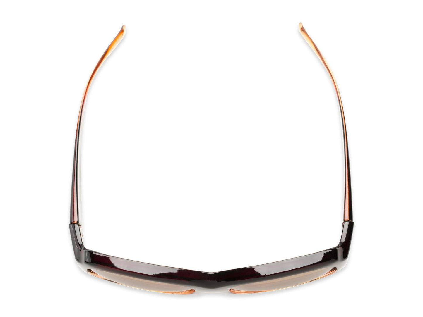 Solar Shield Polarized Fits over Santa Monica Rectangular Sunglasses CRML AMB Size M/L, FREE Microfabric Case included