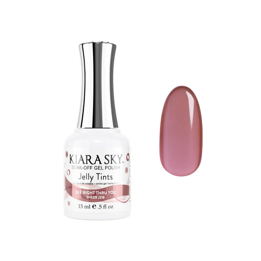 KIARA SKY Jelly Tints Soak Off Gel Polish 15ml, See Right Thru You Beauty & Personal Care KIARA SKY