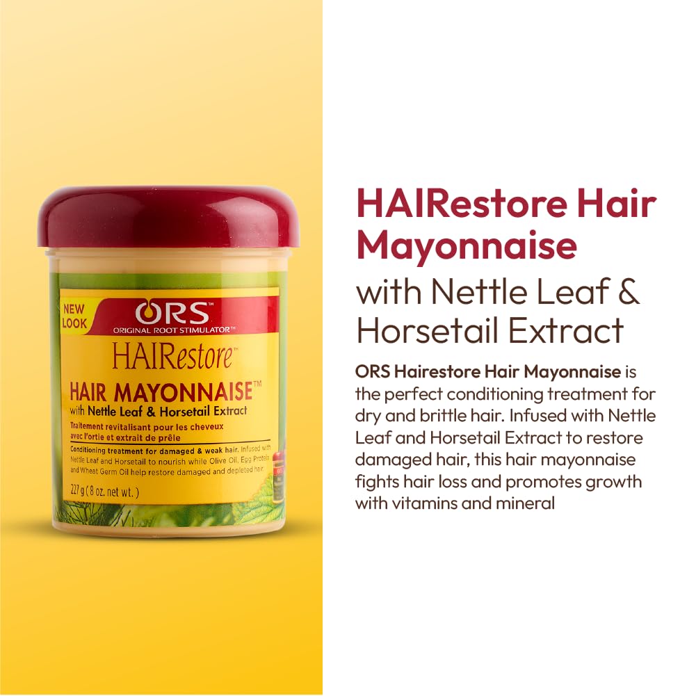 ORS HAIRestore Hair Mayonnaise with Netle Leaf & Horsetail Extract for Damage Hair 8 Ounces