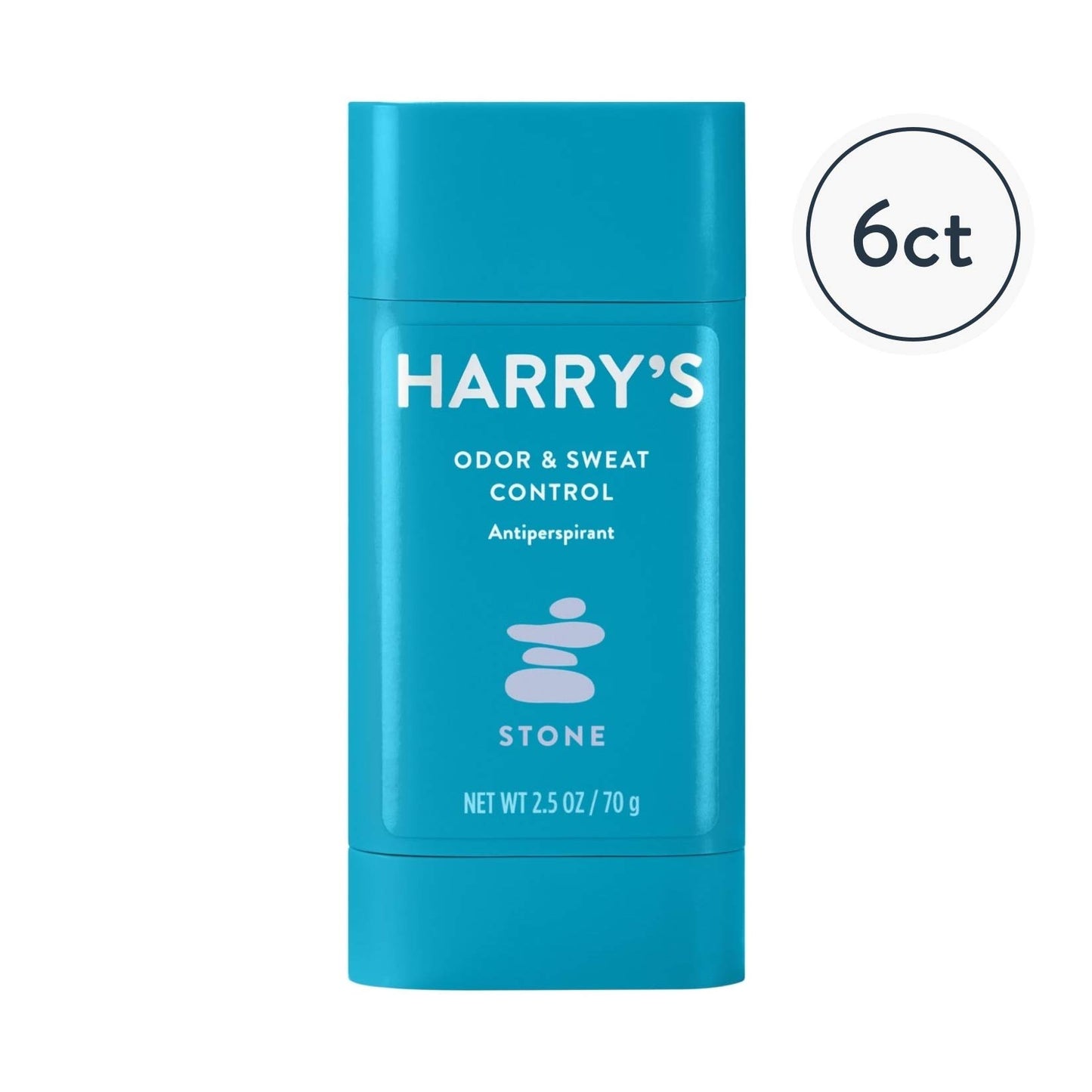 Harry's Deodorant & Antiperspirant - Odor & Sweat Control Antiperspirant for Men - Stone (6 Count) Beauty and Personal Care Harry's