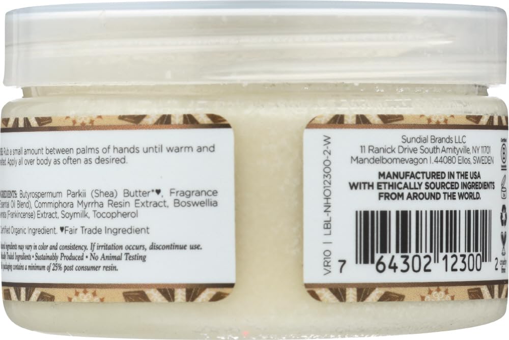 Nubian Heritage Raw Shea Butter Infused With Frankincense and Myrrh 4 Ounce (