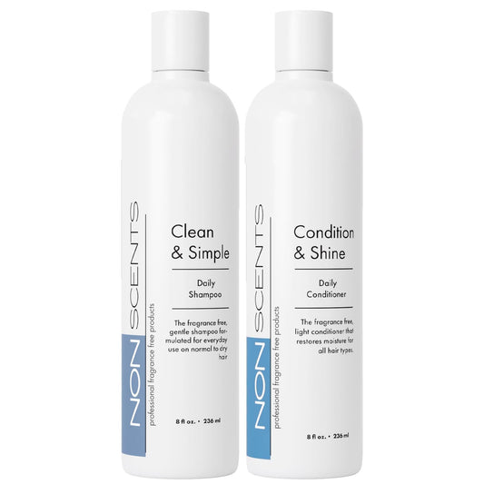 Nonscents - Fragrance Free Shampoo and Conditioner Set - Organic Formula - Hydrating Shampoo for Dry Hair, Moisturizing and Unscented Shampoo