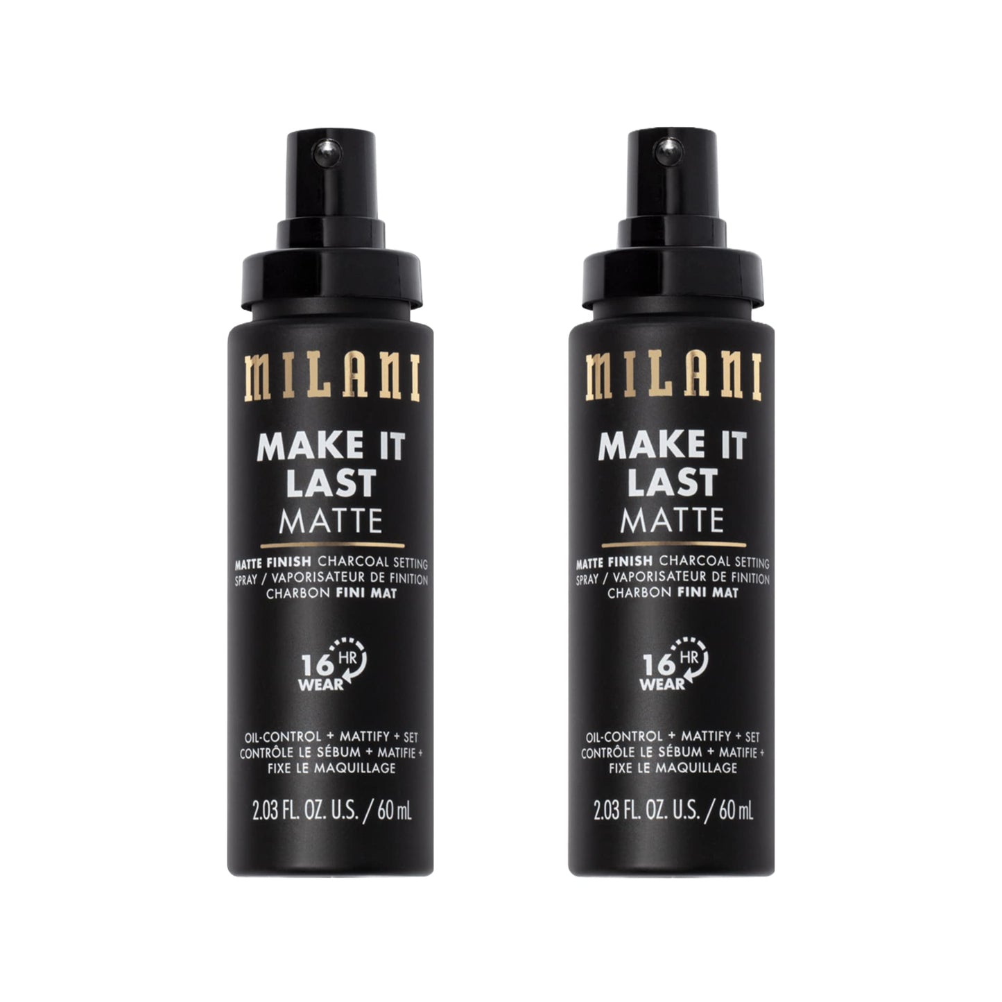 Milani Setting Spray + Primer, Make It Last Matte- Oil Absorbing Charcoal Formula to Control Shine, Matte Finish Setting Spray for Makeup and Primer