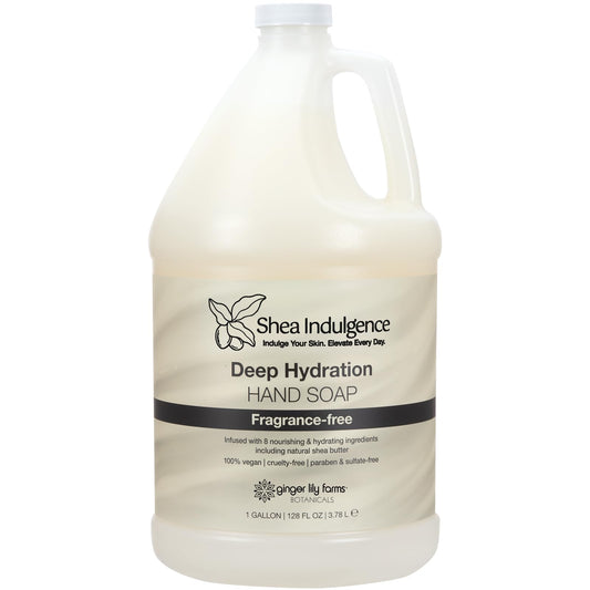 Ginger Lily Farms Botanicals Shea Indulgence Deep Hydration Liquid Hand Soap Refill, 100% Vegan & Cruelty-Free, Fragrance-Free, 1 Gallon (128 fl oz) Beauty & Personal Care Ginger Lily Farms