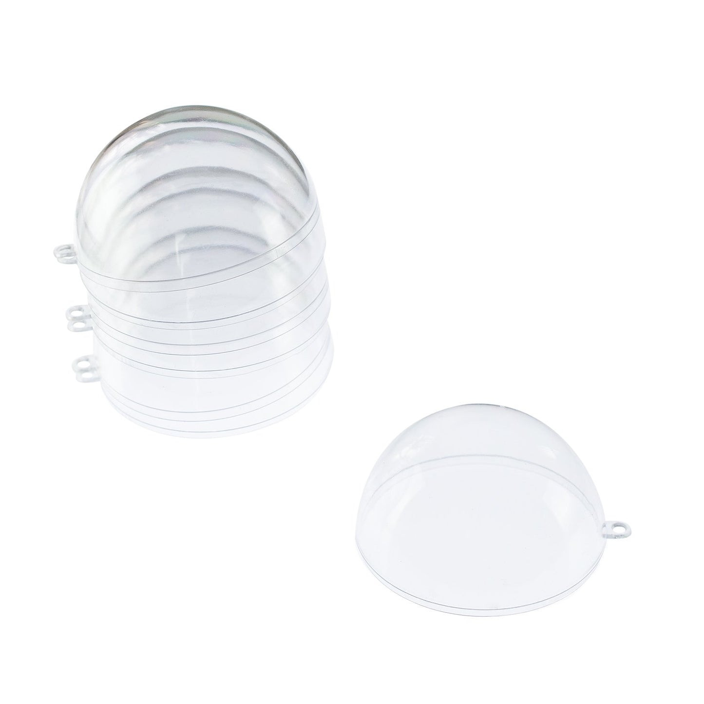 Super Z Outlet Clear Plastic Acrylic Bath Bomb Mold Shells Molding Balls Kit (80mm, 12 Pack)