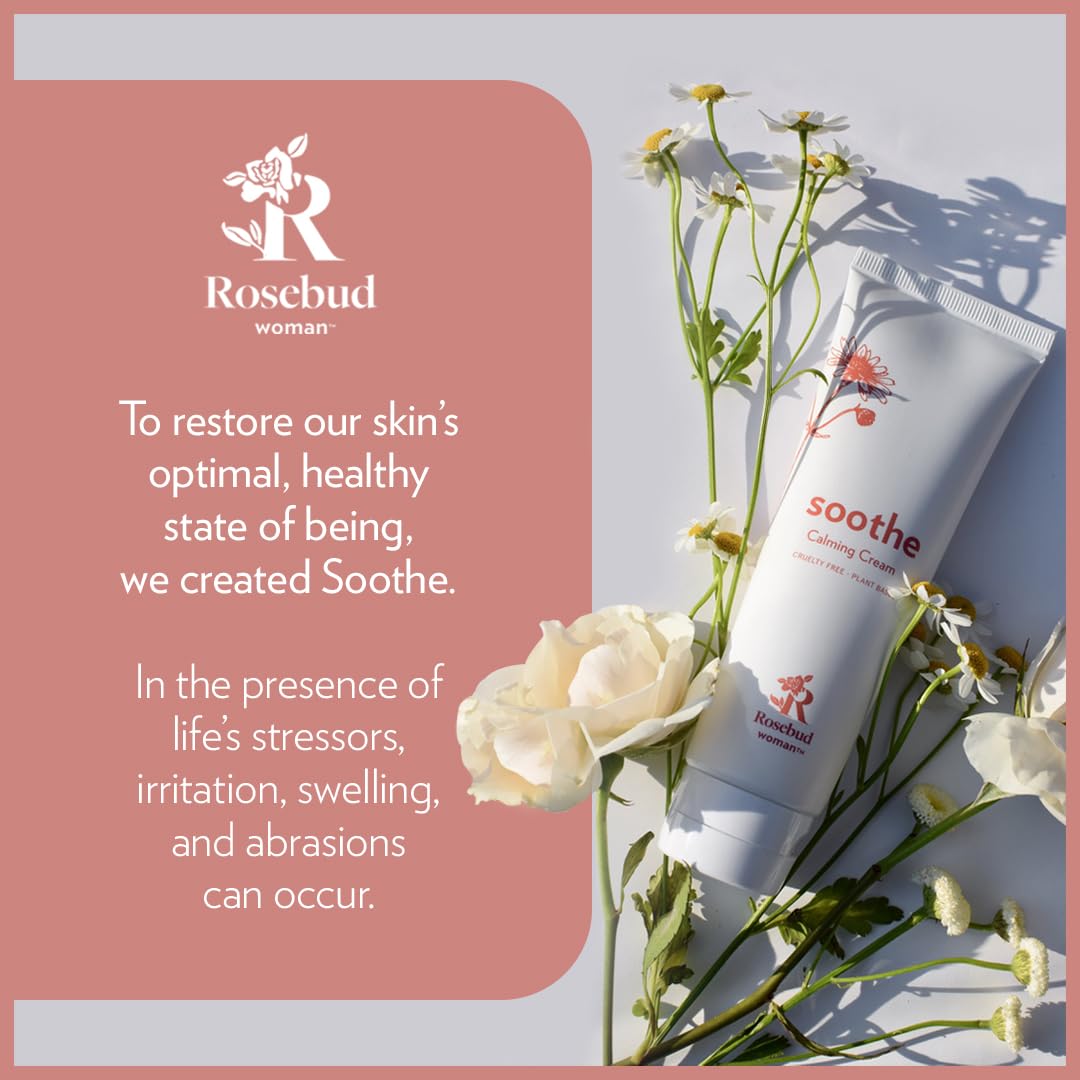Rosebud Woman Soothe Calming Cream with Arnica & Chamomile, Soothing Cream for Itch & Irritation Relief, Sensitive Skin Moisturzer, Full Body