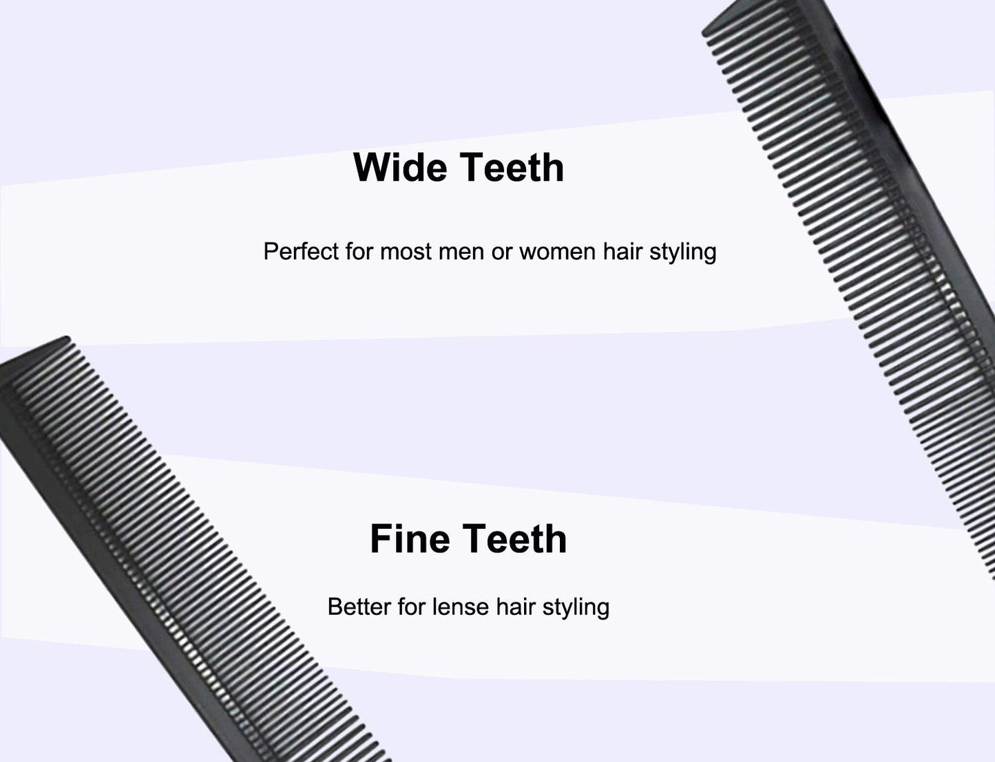 3 Pack Carbon Fiber Cutting Comb - Professional 8.15' Styling Comb for All Hair Types, Fine and Wide Tooth Beauty and Personal Care AFT90