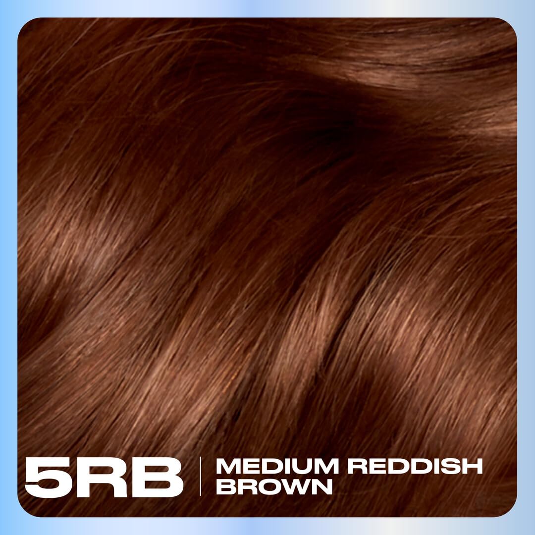 Clairol Nice'n Easy Permanent Hair Dye, 5RB Medium Reddish Brown | 100% Gray Coverage | Long?Lasting, Natural?Looking Color & Shine | Pack of 1