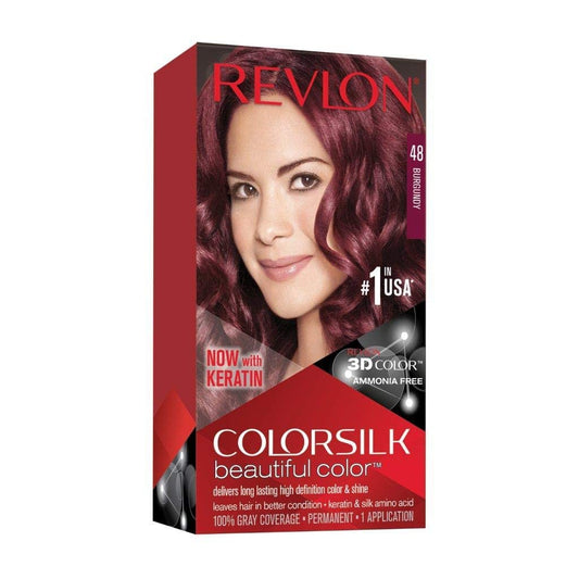 Colorsilk By Revlon, Ammonia-Free Permanent, Haircolor: Burgundy #48-1 Ea (Pack of 3) Beauty & Personal Care REVLON