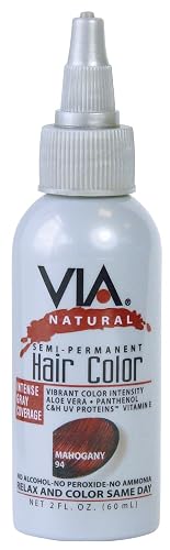 Via Natural Semi Permanent Hair Color 2oz 1PC (#94 - Mahogany)