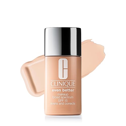 Clinique Even Better Makeup Liquid Foundation SPF 15 With Vitamin C For Dry + Oily Combination Skin Types | Medium Coverage + Natural Finish | Evens Skin Tone + Reduces Dark Spots, Breeze, 1 Fl Oz