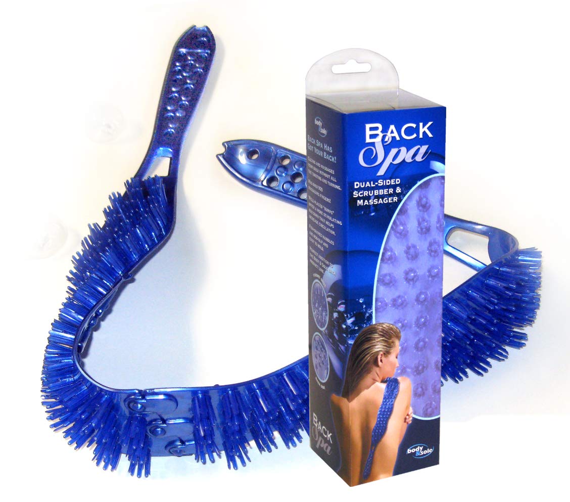 Body & Sole Exfoliating Back Scrubber Brush - Deep Clean and Invigorate Your Skin - 2 Sided to Stimulate Circulation and Massage Tired Muscles, Bath