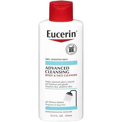Eucerin Advanced Cleansing Body & Face Cleanser 16.9 Ounce (Pack of 6)