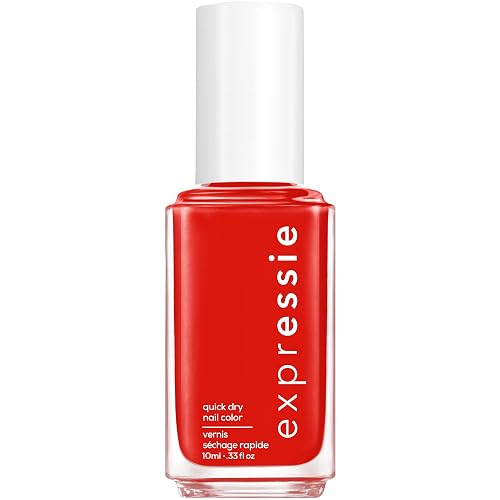 essie Nail Polish, Expressie Quick-Dry Nail Color, Vegan, Word On The Street, Red, Send A Message, 0.33 fl oz Beauty & Personal Care essie