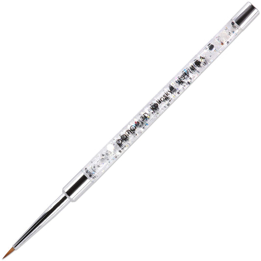 PANA 3D Kolinsky Nail Art Brush - Silver Glitter Handle, Size 2 - Acrylic Nail Art Sculpture Brush for Manicures Pedicure Salon Professional or Beauty & Personal Care PANA