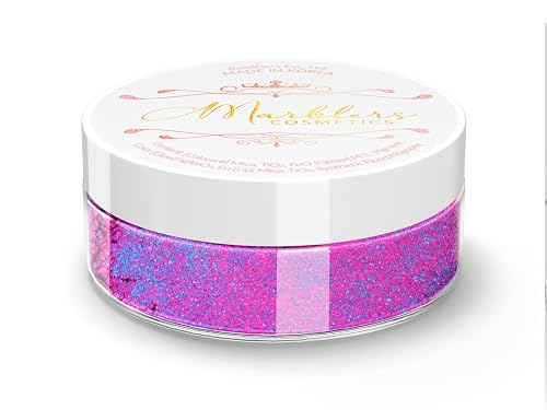 MARBLERS Chunky Natural Mica Powder [Candy Pearl] 0.11oz (3g) | Highly Pigmented | Non-Toxic, Vegan, Cruelty-Free | Eyeshadow, Body Butter, Nail