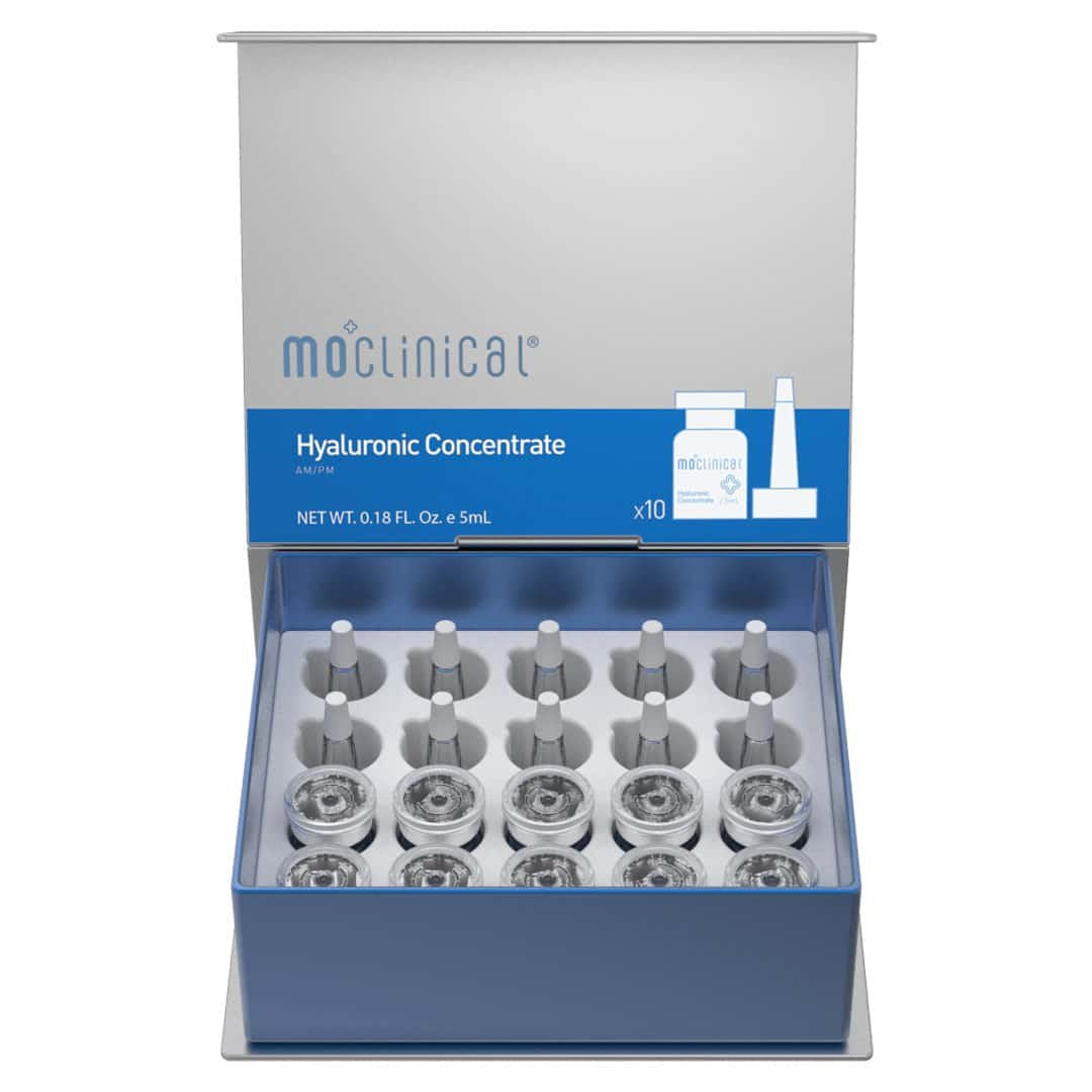 MO Clinical Hyaluronic Concentrate for All Skin Types, 10 Vials, 5 ml Each Vial