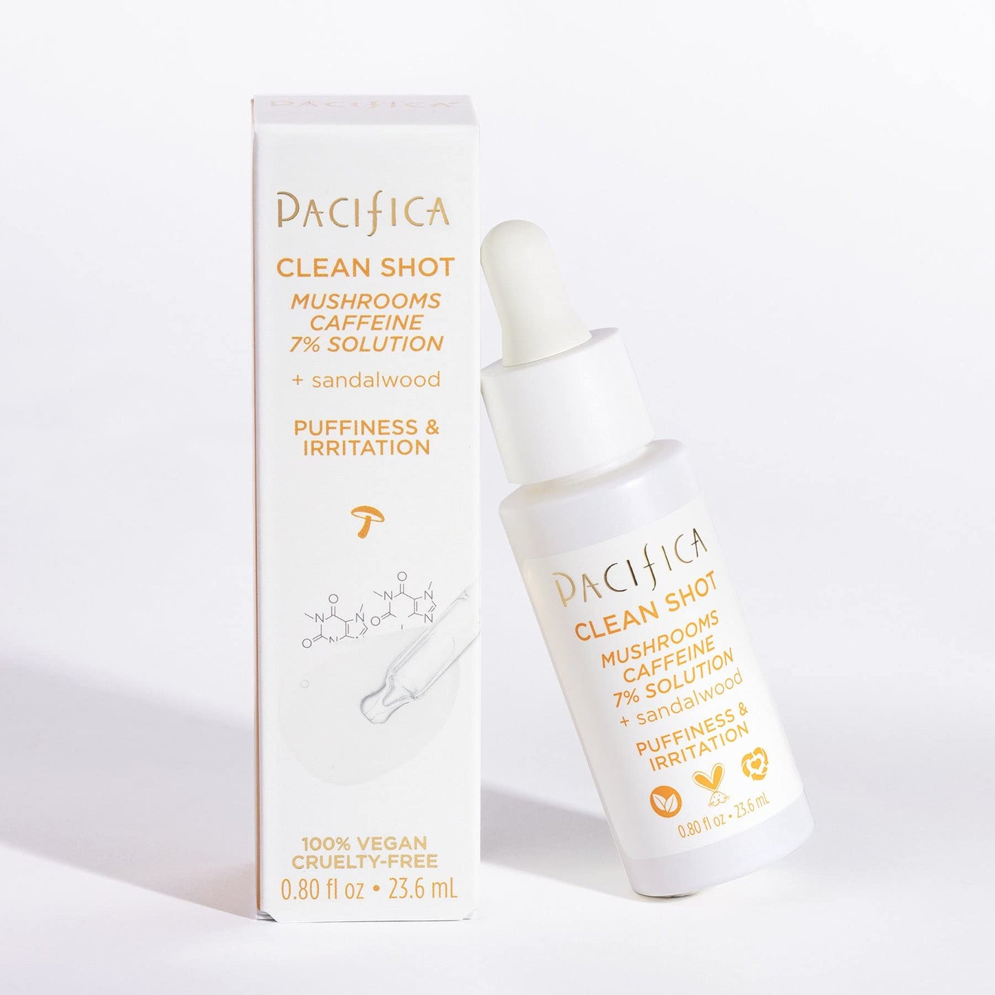 Face Serum by Pacifica - Clean Shot Hyaluronic Acid 5% Solution with Rose, Jasmine & Peony - Hydrating Facial Serum for All Skin Types, Vegan