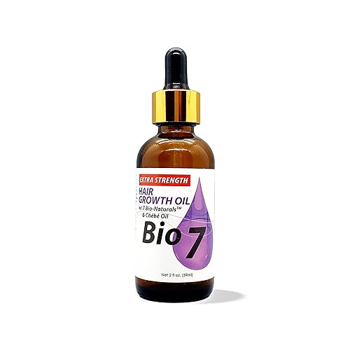BIO7 EXTRA STRENGTH HAIR GROWTH OIL W/ 7 BIO-NATURALS CHÉBÉ OIL - 2 Fl Oz - Strengthen, Thicken and Grow Your Hair, Condition Your Scalp, Prevent