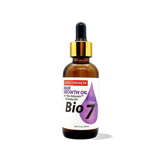 BIO7 EXTRA STRENGTH HAIR GROWTH OIL W/ 7 BIO-NATURALS CHÉBÉ OIL - 2 Fl Oz - Strengthen, Thicken and Grow Your Hair, Condition Your Scalp, Prevent