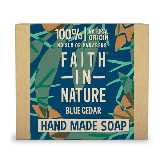 Faith In Nature Hand Made For Men Blue Cedar Soap 100g Beauty & Personal Care FAITH IN NATURE