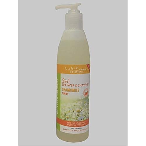 Mill Creek Chamomile 2-In-1 Shower & Shave Gel, Parabens Free, 14 Fluid Ounces (Pack Of 3)