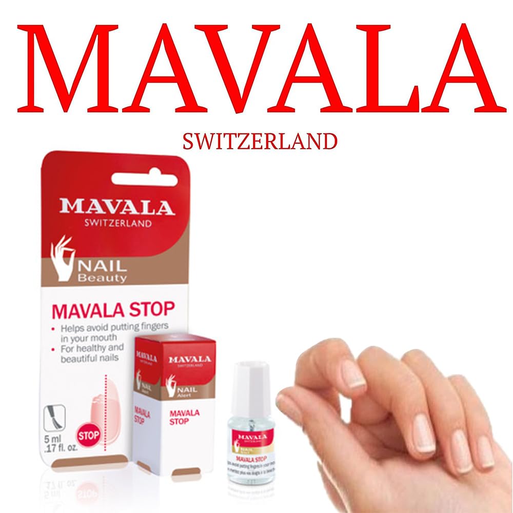 Mavala Stop Deterrent Nail Polish Treatment | Nail Care to Help Stop Putting Fingers In Your Mouth | Bitter Taste| Easy Application | For Ages 3+ | Beauty and Personal Care MAVALA