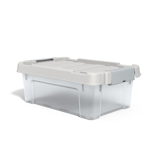 TRU RED Staples 12 Qt. Latch Lid Storage Bin, Clear (TR58304)