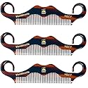 GBS 3 pk HBCT- Handle Bar Style - 5 1/4" Long - Anti Static No Cling No Snag Smooth Edges - Hand-Made of Quality Cellulose Acetate, Saw-Cut & Hand