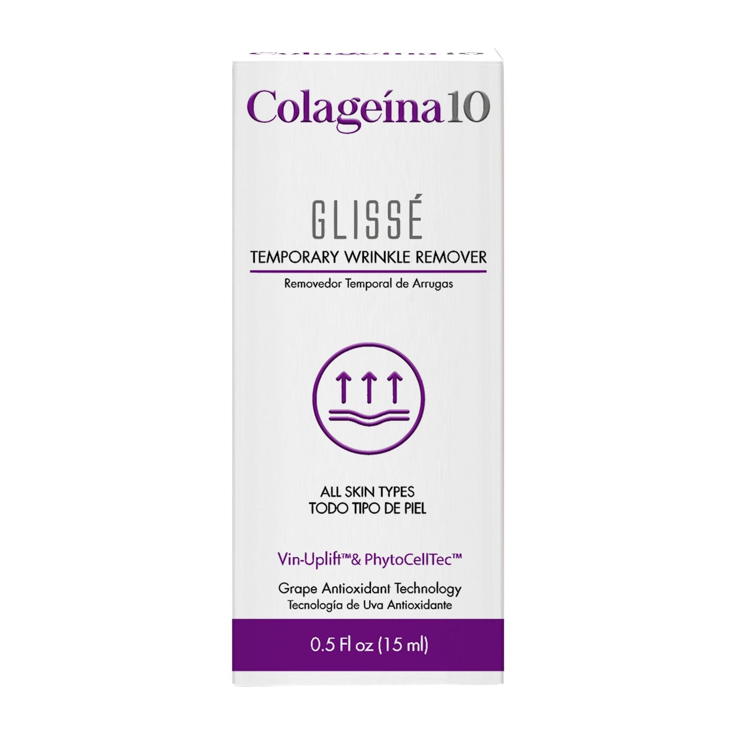 Colageina 10 Glissé Temporary Wrinkle Remover - Powered by Vin-Uplift & PhytoCellTec - Reduce Fine Lines and Wrinkles in 90 seconds for up to 8 Hours