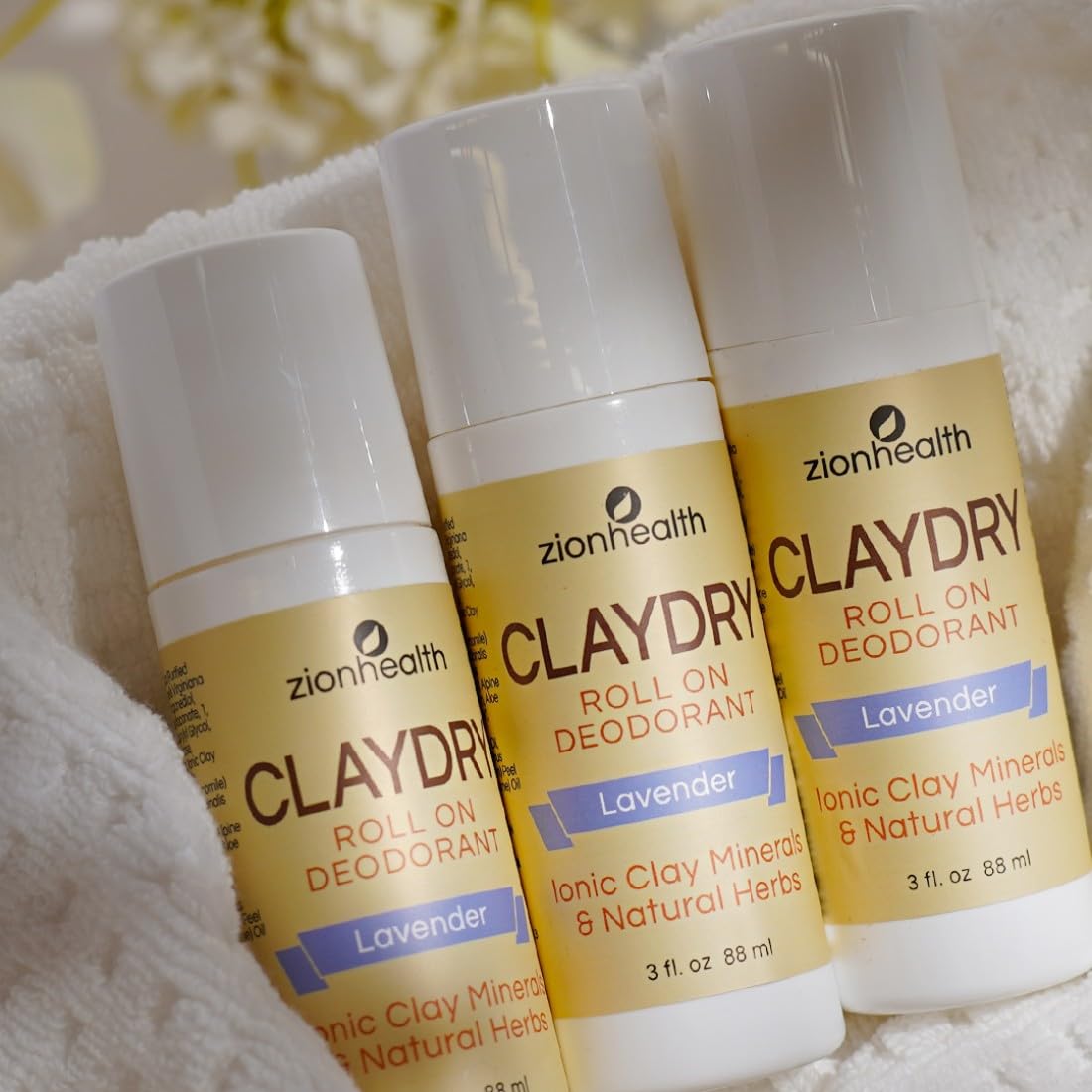 Zion Health Deod Claydry 3 Oz Beauty and Personal Care Adama Minerals