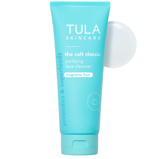 TULA Skin Care Cult Classic Purifying Face Cleanser Fragrance Free - Supersize, Gentle and Effective Face Wash, Makeup Remover, Nourishing