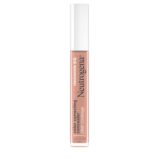 Neutrogena Clear Coverage Color Correcting Concealer Makeup, Lightweight Concealer with Niacinamide for Dark Spots, Oil-, Fragrance-, Paraben-
