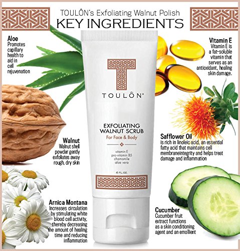 Exfoliating Scrub Set - Body Scrub Set - Skin Care Gift Set for Women & Men - Natural Spa Bath and Shower Kit with Exfoliating Walnut Body & Face