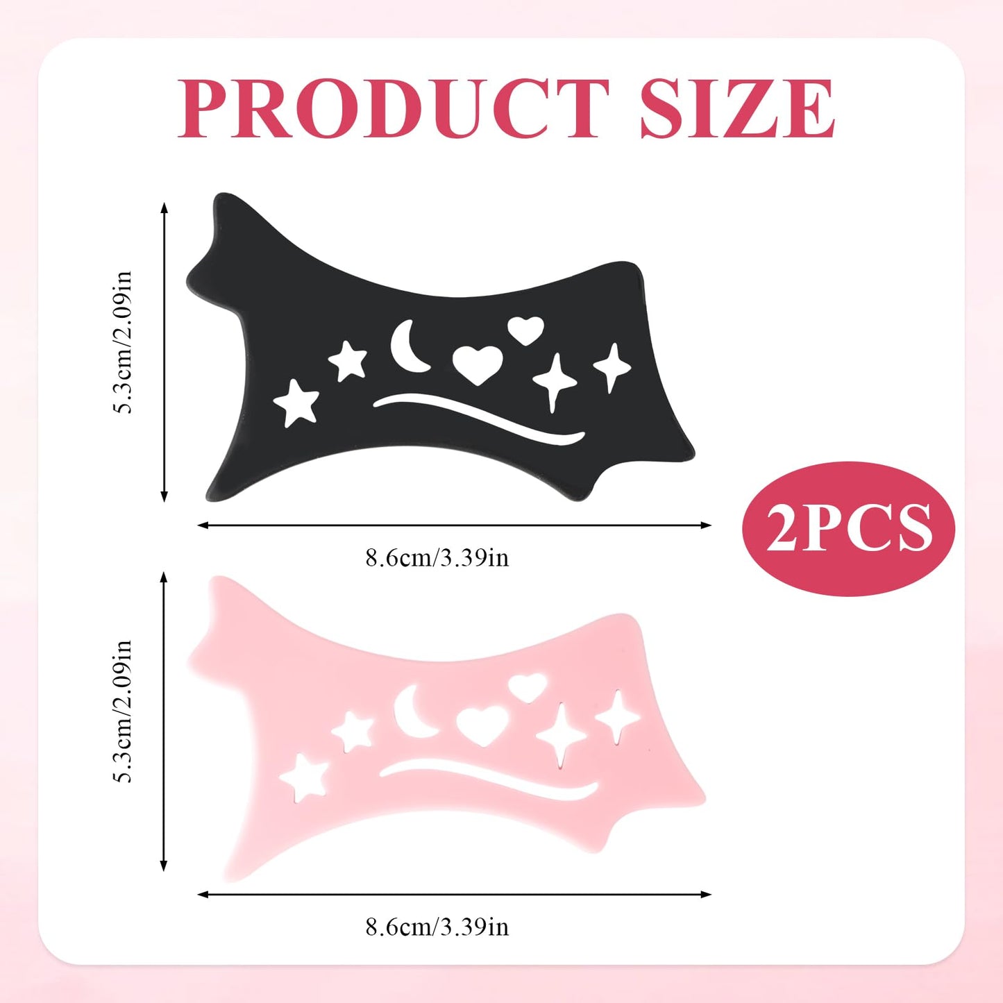 2 PCS Eyetour Eyeshadow Tool, Eyeshadow Assistant, Eyeshadows Stencils for Eyes, Perfect Eyeliner and Eyeshadows Application for Women Quick Make-Up