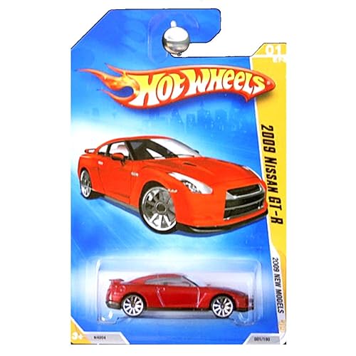 Hot Wheels 2009 New Models Red 2009 Nissan GT-R 1:64 Scale