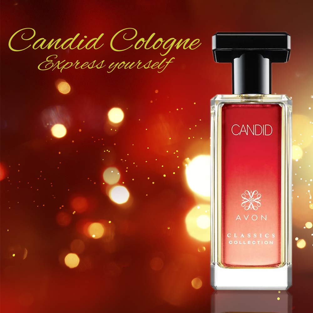 AVON Candid Cologne Spray Classics Collection, Amber Floral Fragrance for Him with Apricot, Bergamot, Tuberose & Patchouli, Long Lasting Designer