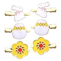 Easter Hair Clip Cute Enamel Bunny Egg Flower Hairpins Kawaii Easter Metal Alligator Clips for Women Girl Holiday Party Hair Accessories (Easter hair