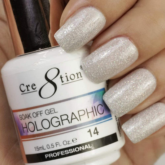Cre8tion Holographic Collection Soak Off Gel LED/UV cured 15mL/0.5 fl oz - HG14 Beauty & Personal Care Cre8tion