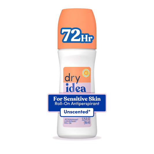 Dry Idea Unscented Roll On Deodorant & Antiperspirant for Women - Hypoallergenic for Sensitive Skin, 2X Longer Sweat Protection*, 72Hr Odor Beauty and Personal Care Dry Idea