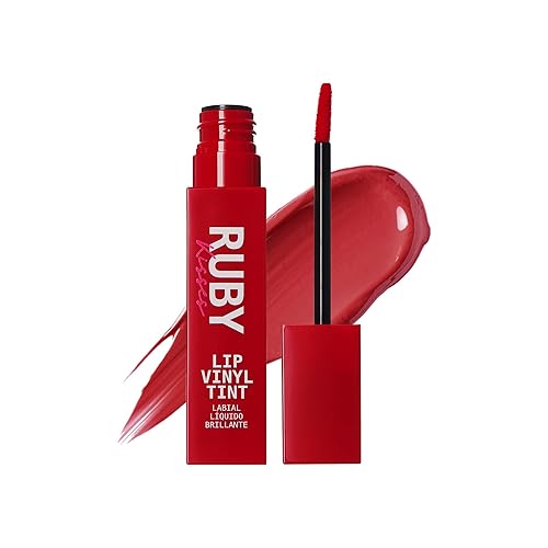 Ruby Kisses Lip Vinyl Tint - High-Pigment, Transfer-Proof, Smudge-Proof Liquid Lipstick, Soft-Satin Shine, Lightweight Makeup, Long-Lasting Lip-gloss