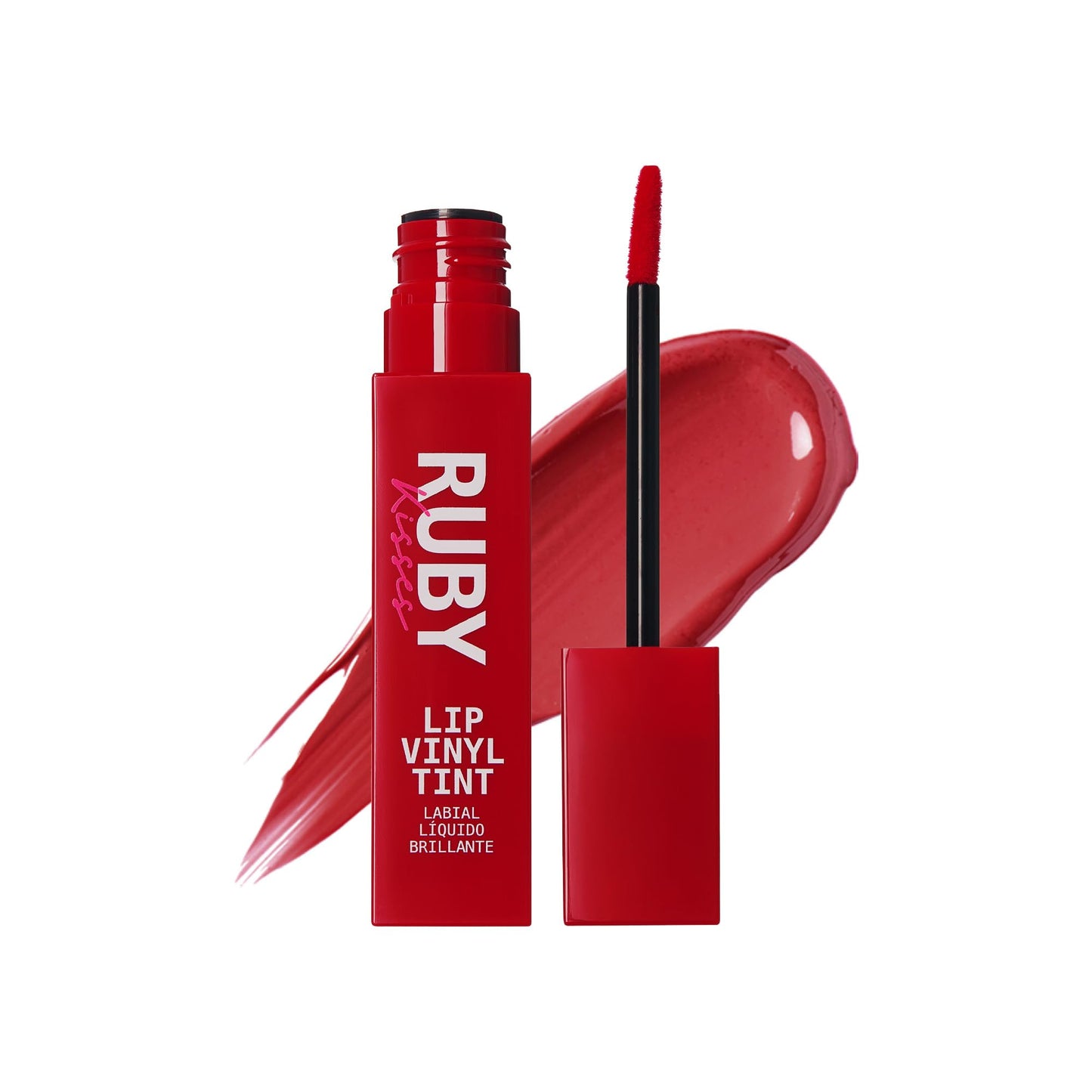 Ruby Kisses Lip Vinyl Tint - High-Pigment, Transfer-Proof, Smudge-Proof Liquid Lipstick, Soft-Satin Shine, Lightweight Makeup, Long-Lasting Lip-gloss