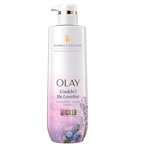 Olay Body Wash for Women, Couldn't Be Lovelier Glinda's Edition, Intensely Hydrating & Renewing, Pro-Hyaluronic Acid Serum with Vitamin B3, For All