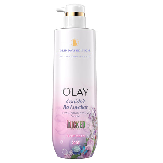 Olay Body Wash for Women, Couldn't Be Lovelier Glinda's Edition, Intensely Hydrating & Renewing, Pro-Hyaluronic Acid Serum with Vitamin B3, For All