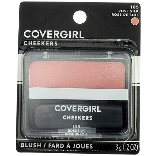 CoverGirl Cheekers Blush, Rose Silk [105], 0.12 oz (Pack of 2)