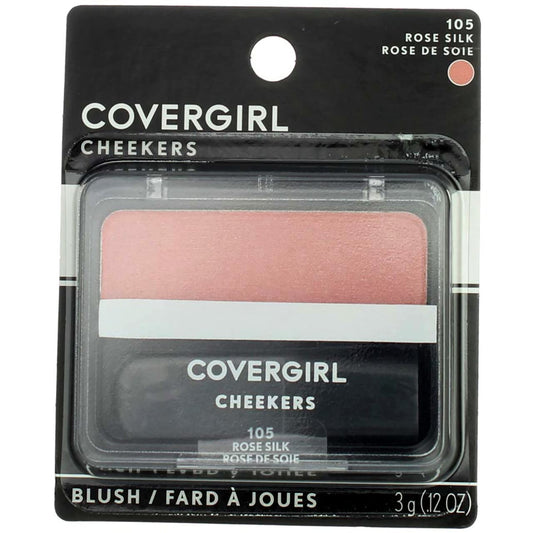 CoverGirl Cheekers Blush, Rose Silk [105], 0.12 oz (Pack of 2)